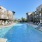 Retreat-style swimming pool and cabana